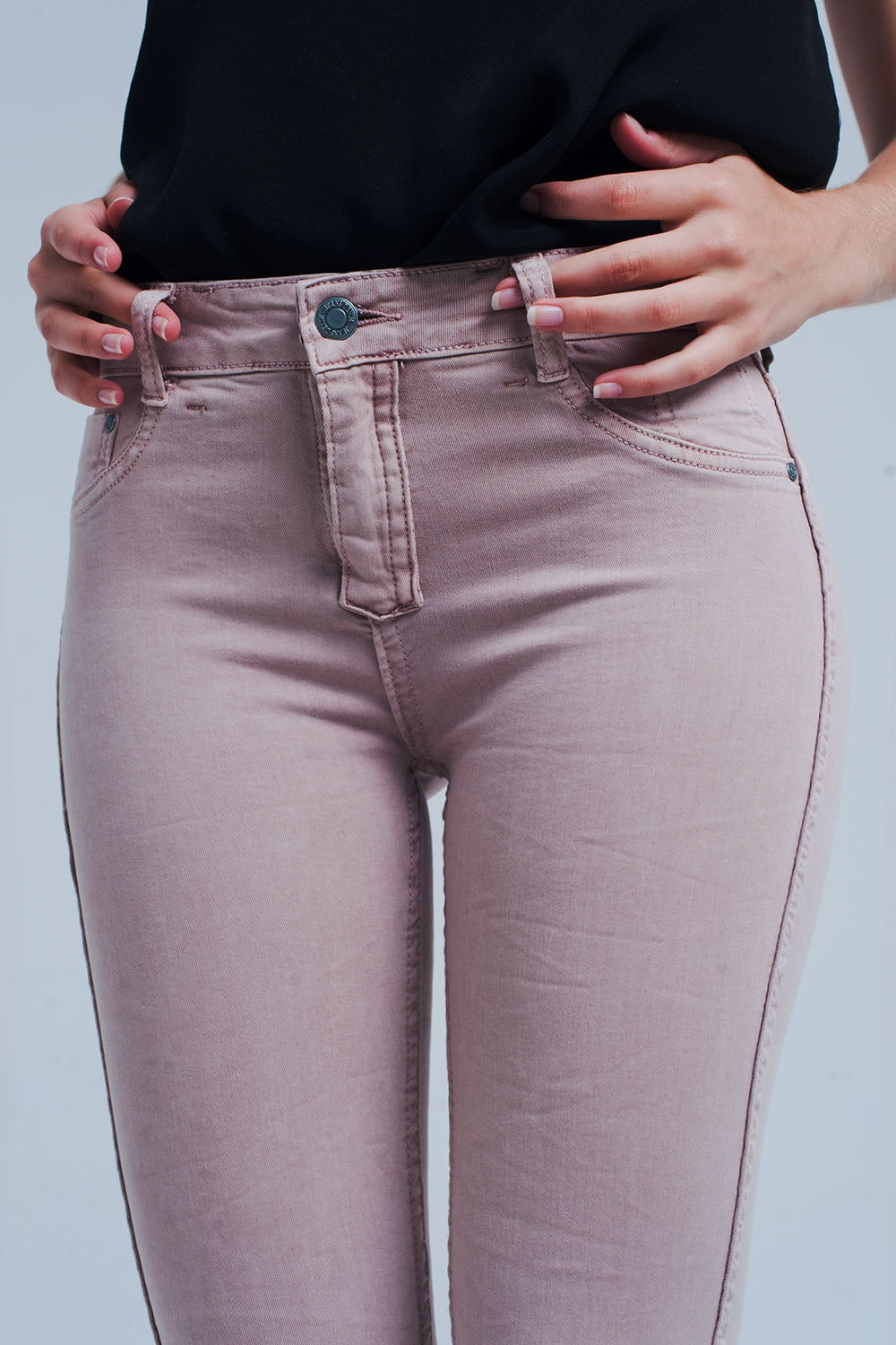 Reversible animal print pink jeans - Coloured Jeans