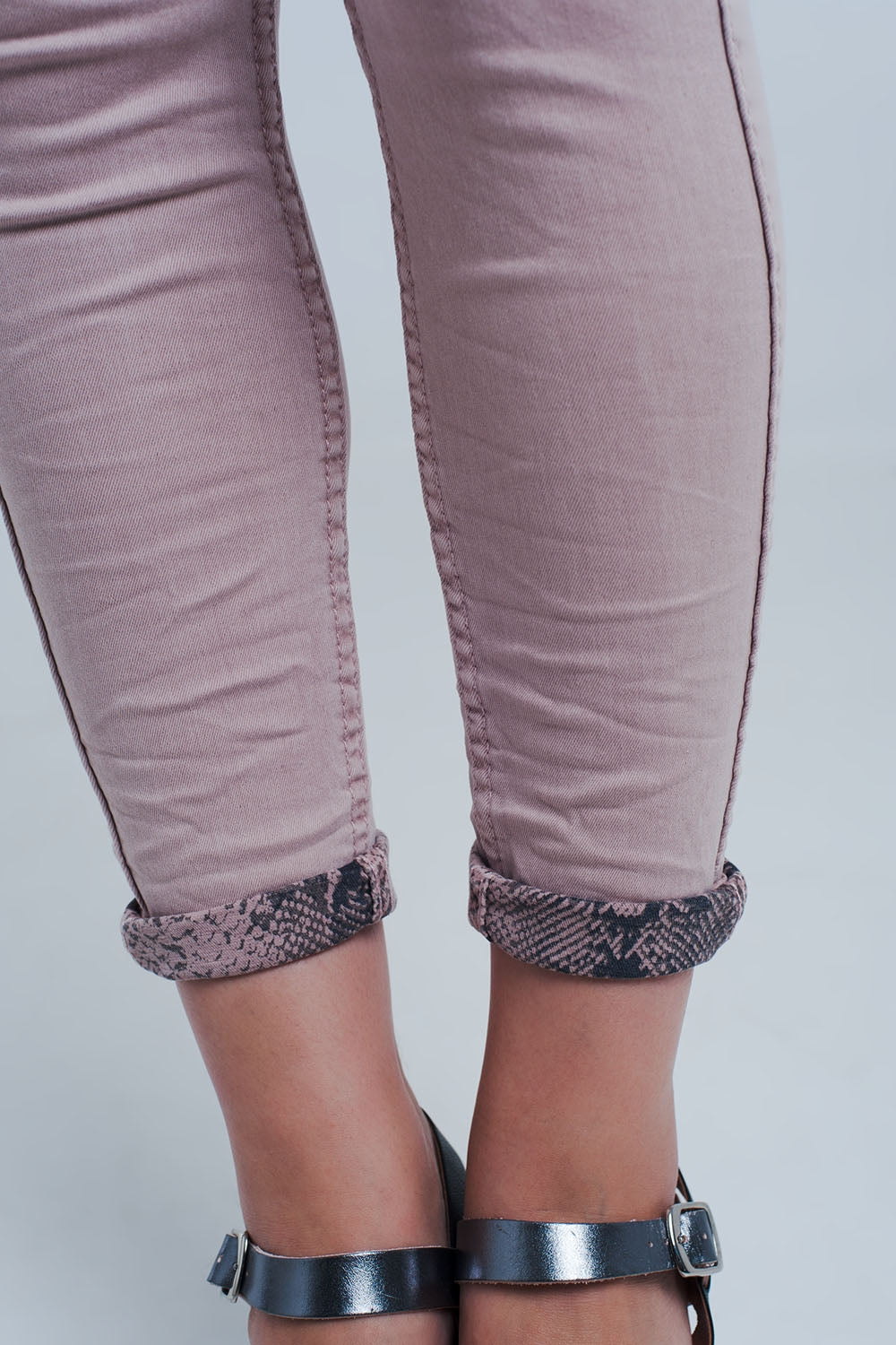 Reversible animal print pink jeans - Coloured Jeans