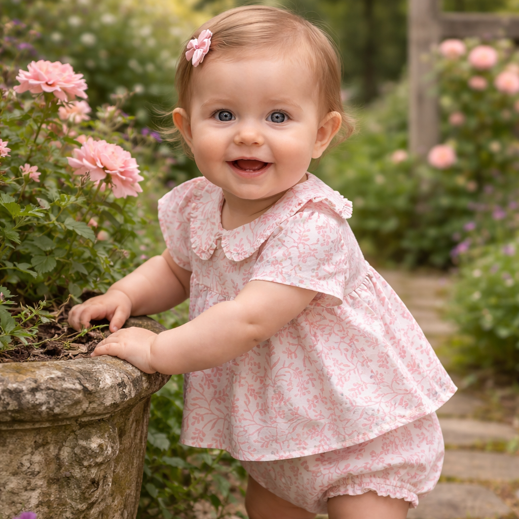 Flora Short Blouse & Bloomer Set - Baby & Toddler