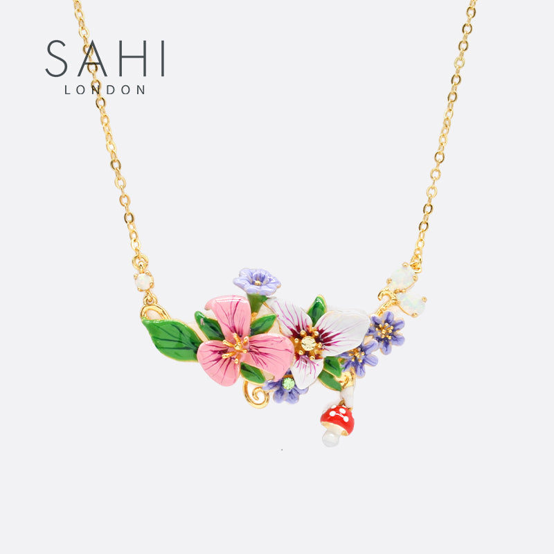 SAHI ENCHANTING GARDEN PENDANT NECKLACE - NECKLACE