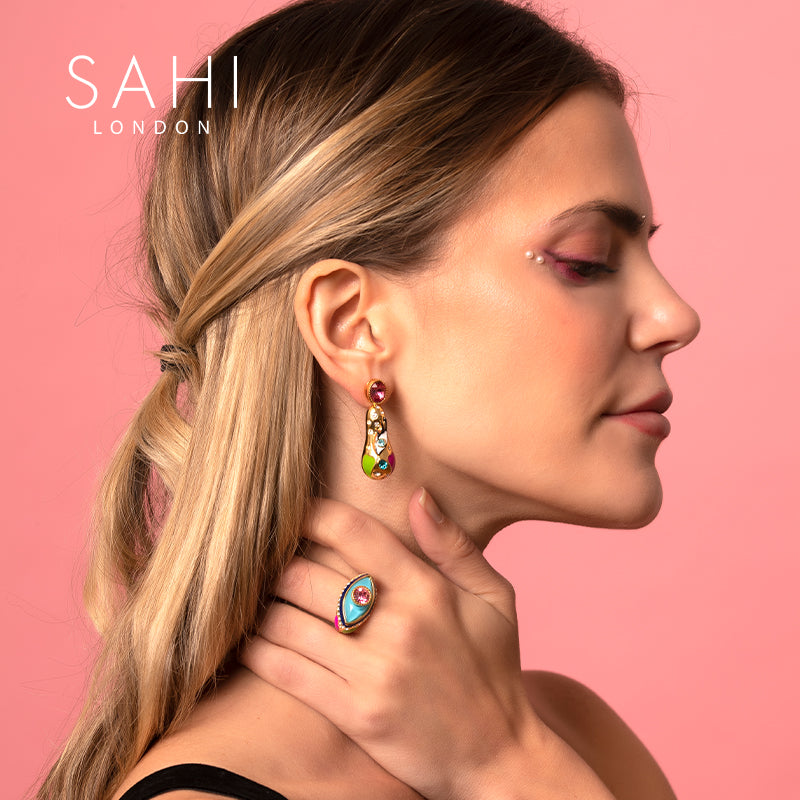 Sahi Love Affair Teardrop Drop Earrings - EARRINGS