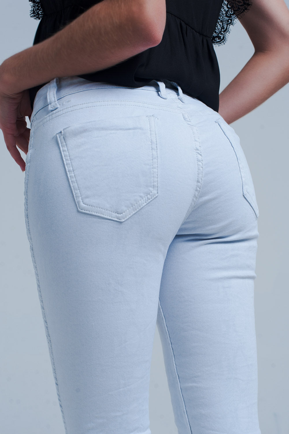 White reversible jeans