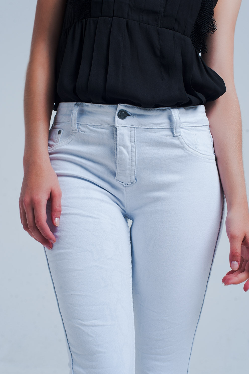 White reversible jeans