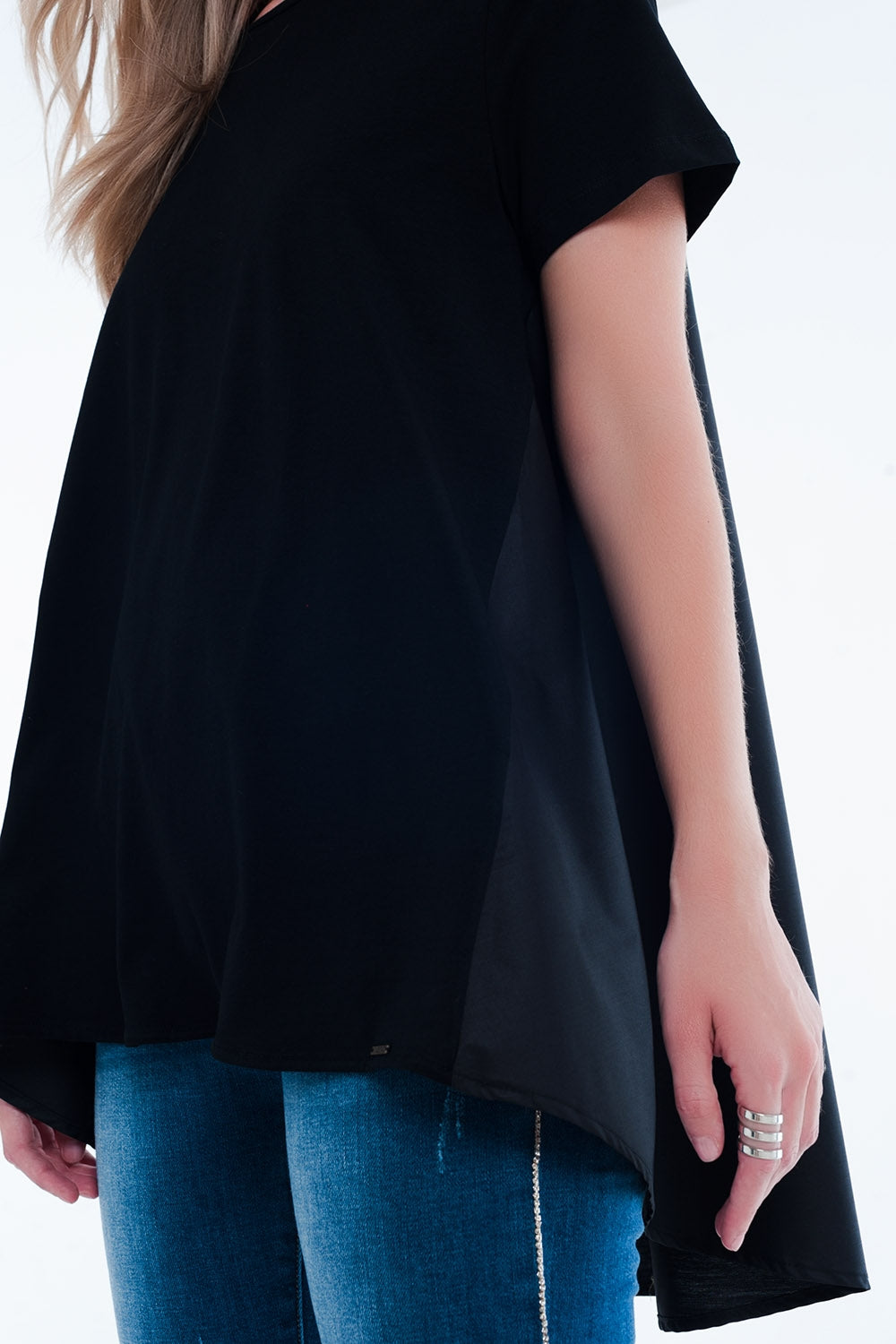 T-shirt dress in black - top