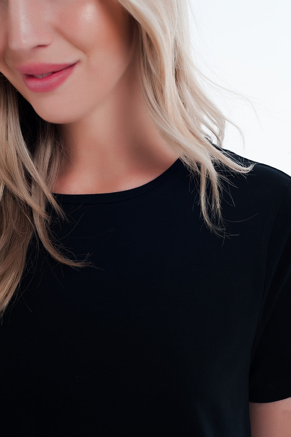 T-shirt dress in black - top
