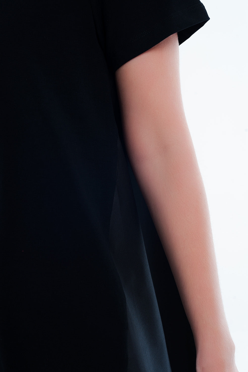 T-shirt dress in black - top