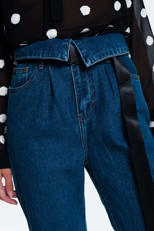 paper bag jeans - Denim