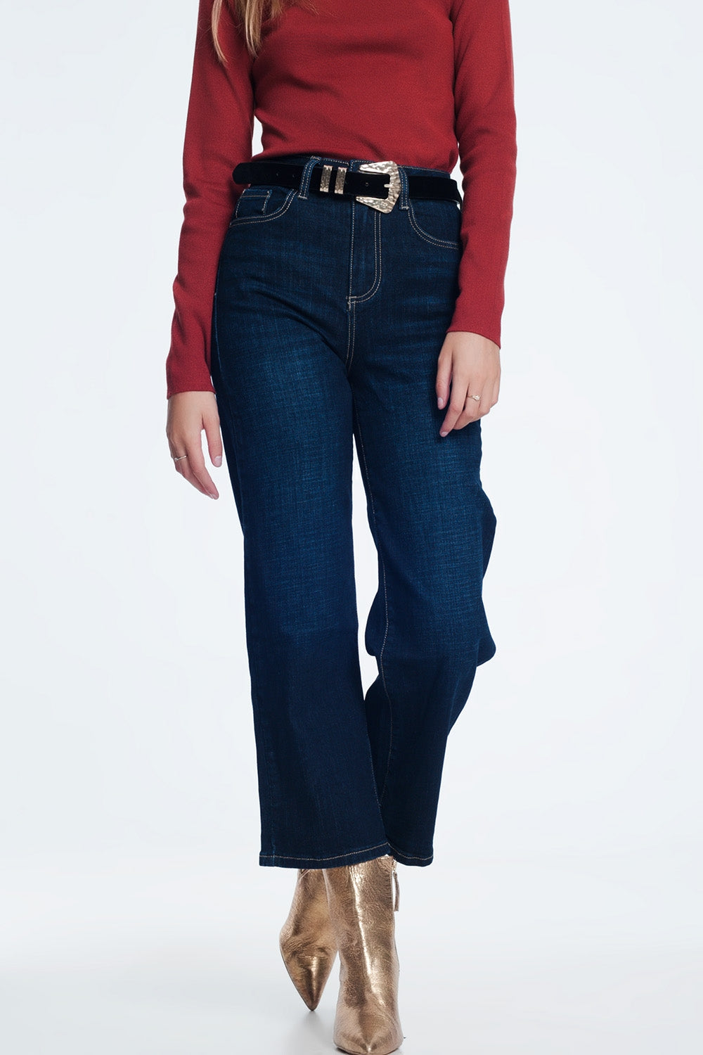 Dark blue mom jeans - Denim