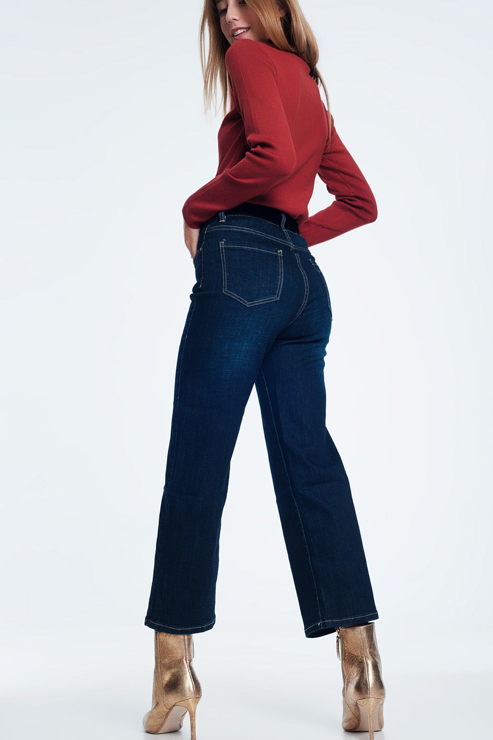 Dark blue mom jeans - Denim