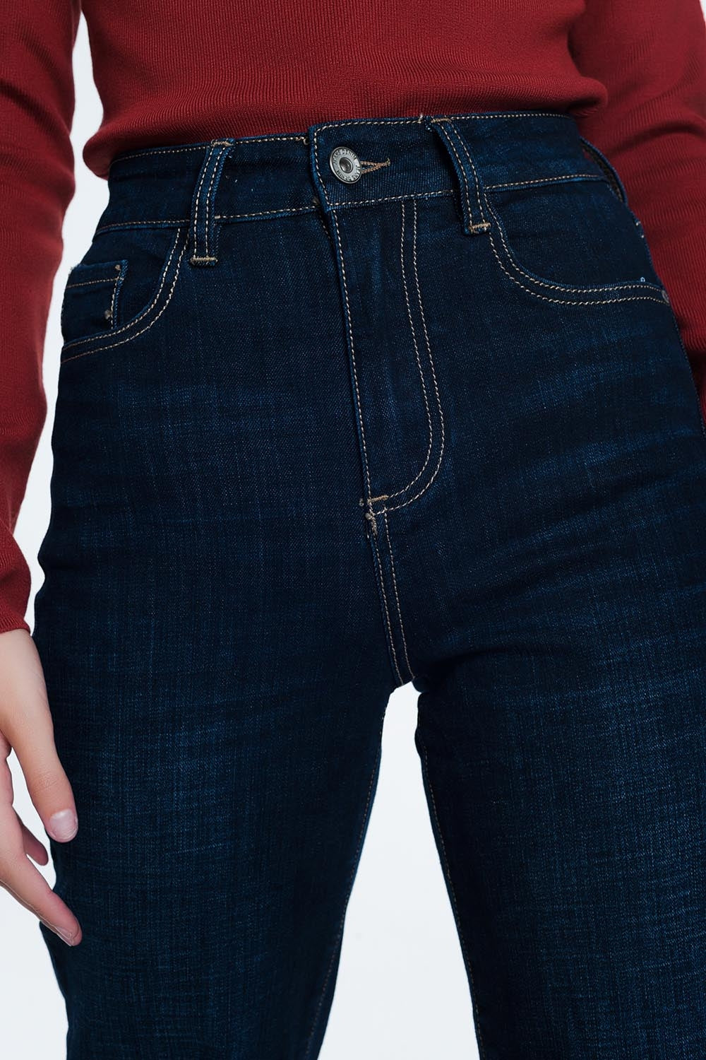 Dark blue mom jeans - Denim