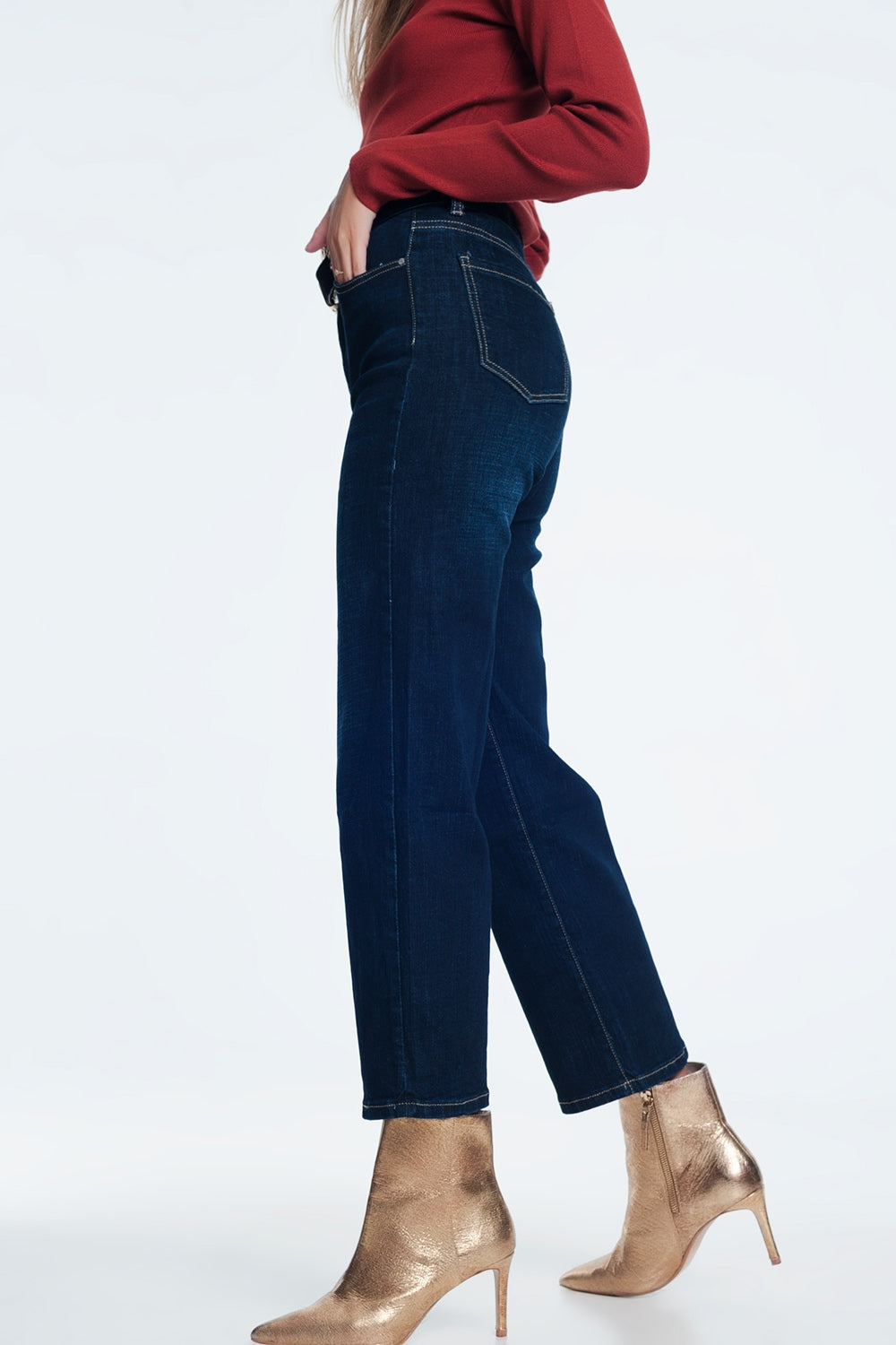 Dark blue mom jeans - Denim