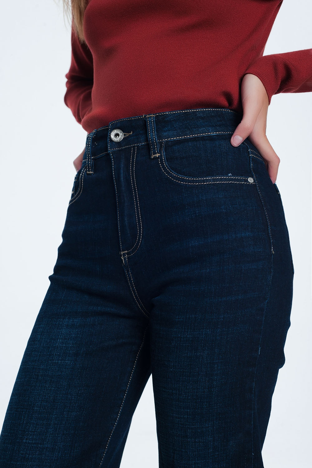 Dark blue mom jeans - Denim