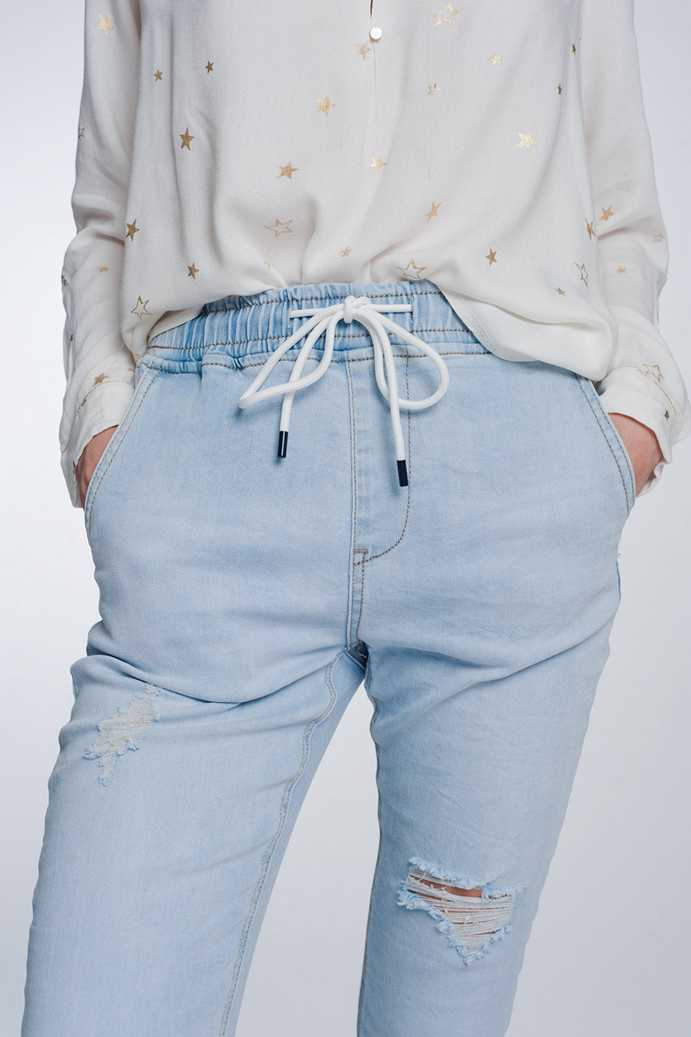 Jogger jeans in lightwash - Denim