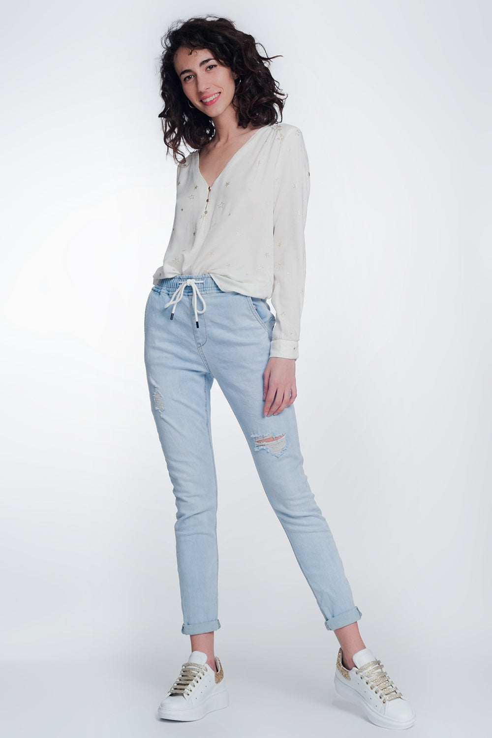 Jogger jeans in lightwash - Denim