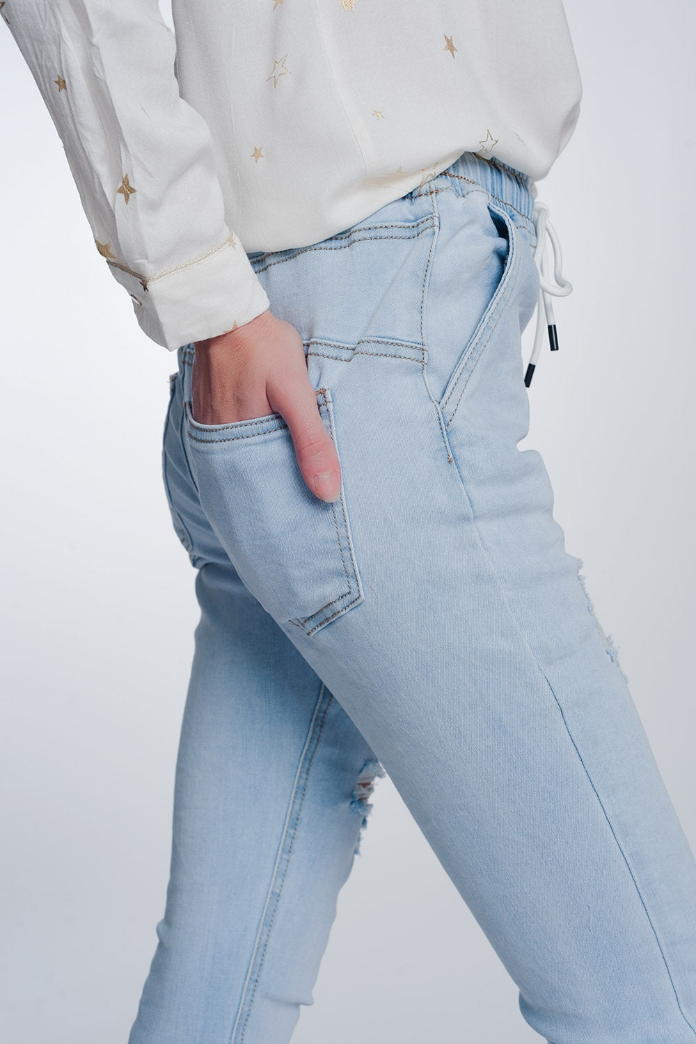 Jogger jeans in lightwash - Denim