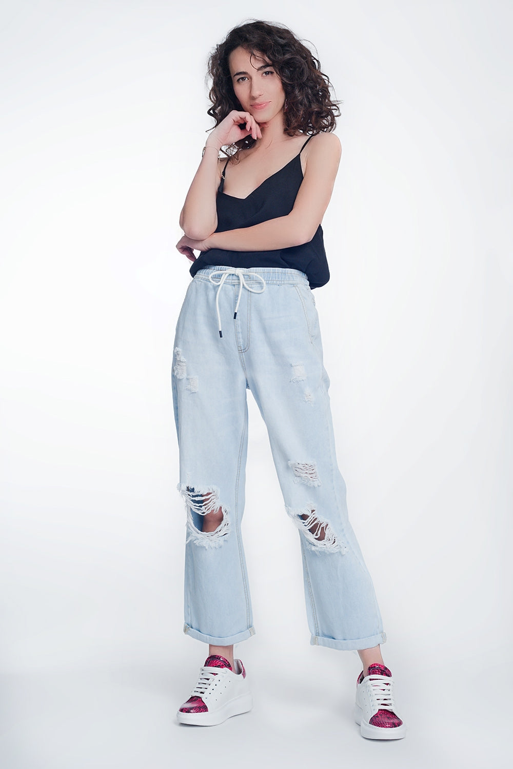 light denim boyfriend jeans