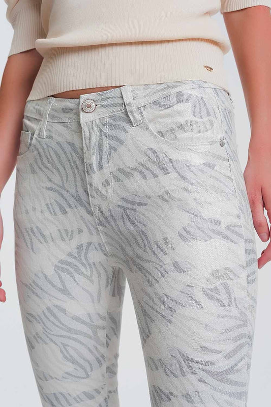 super skinny pants with stirrup in camo - Coloured Jeans