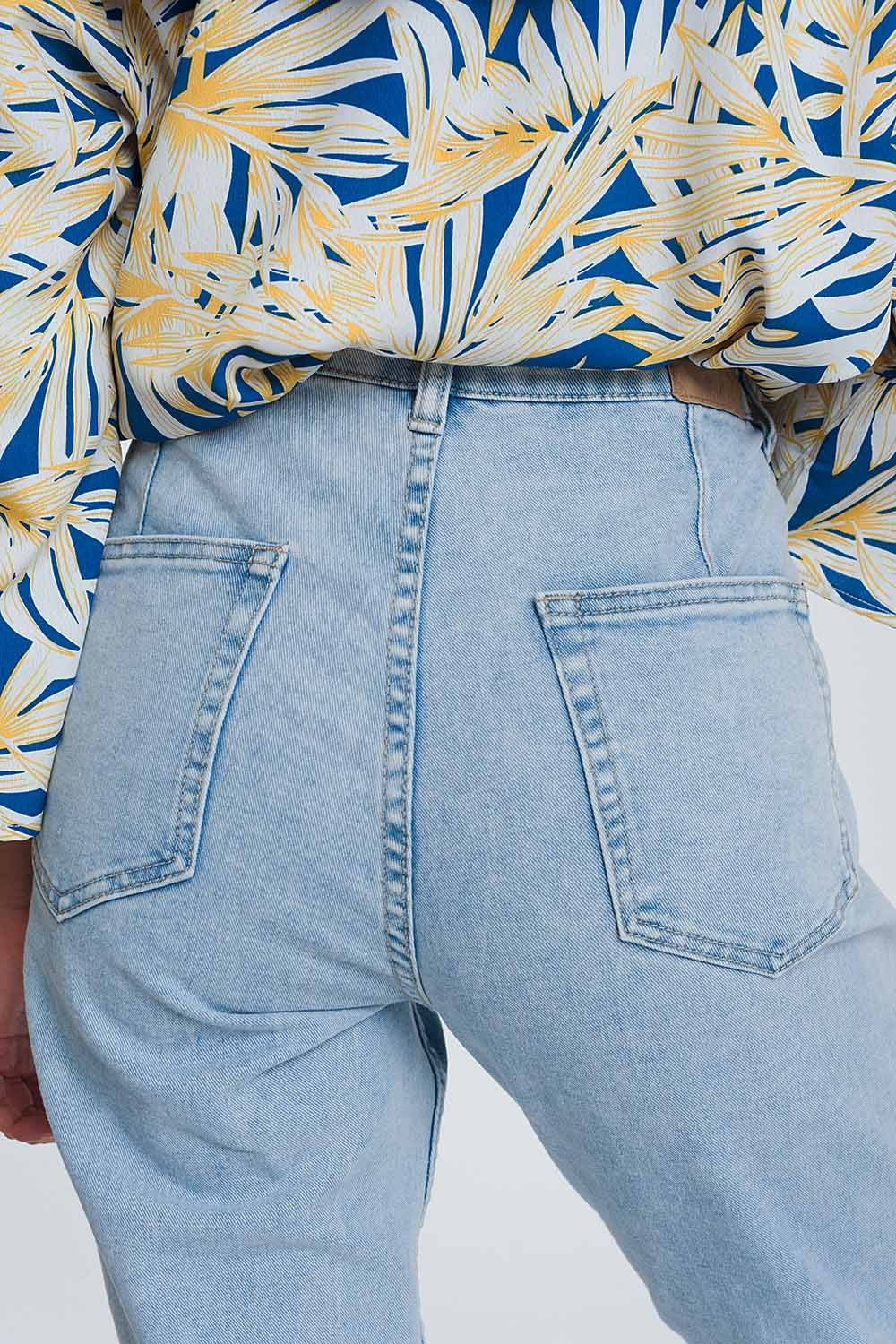 Pocket detail jeans in light denim - Denim