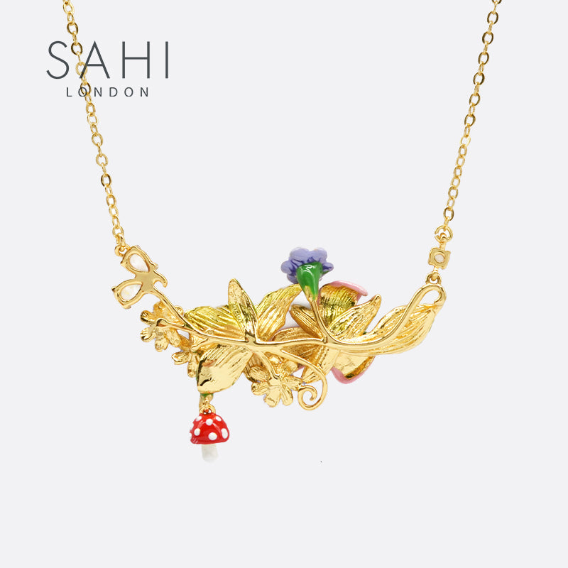 SAHI ENCHANTING GARDEN PENDANT NECKLACE - NECKLACE