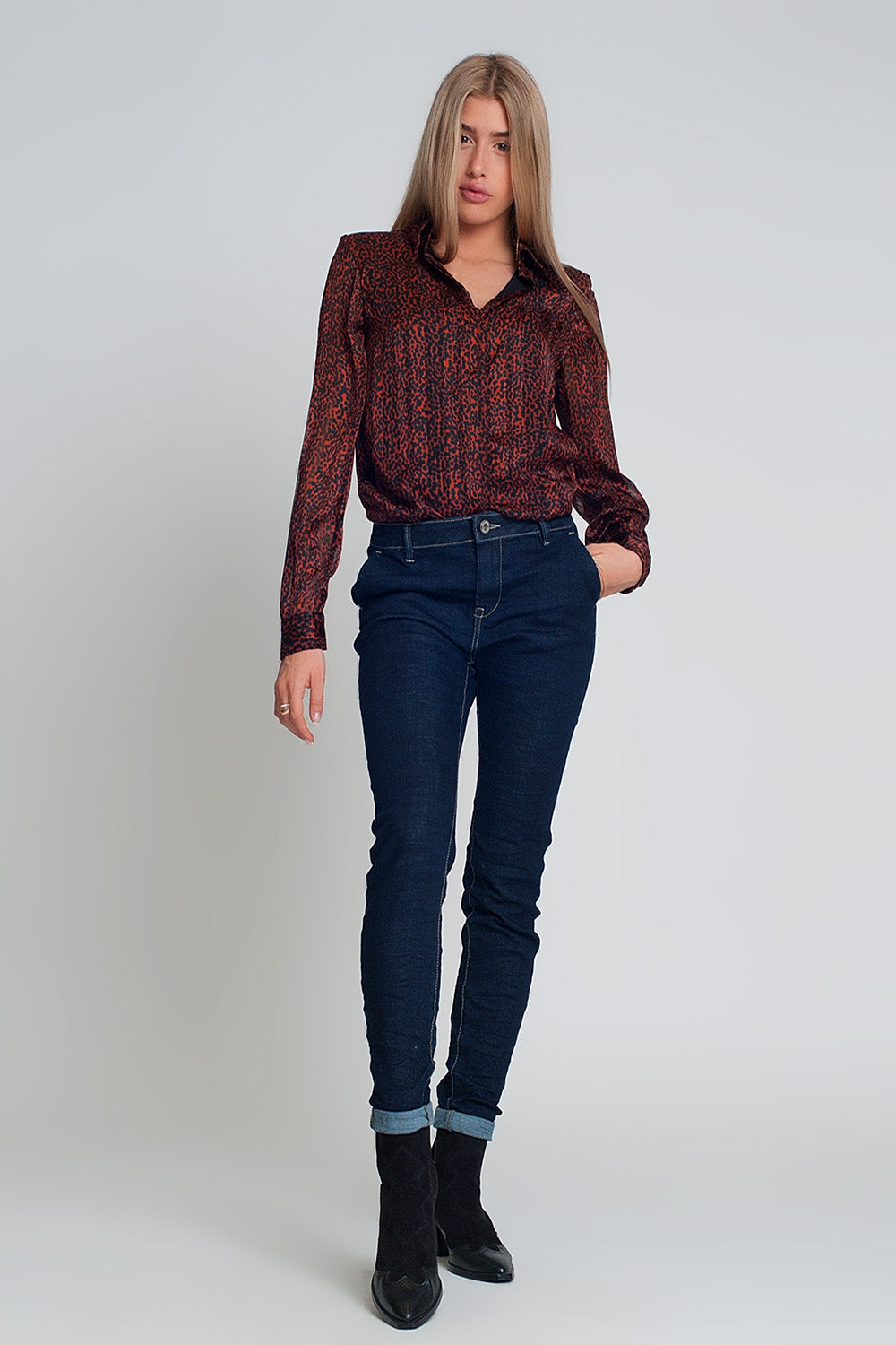Jeans skinny cut chino style - Denim