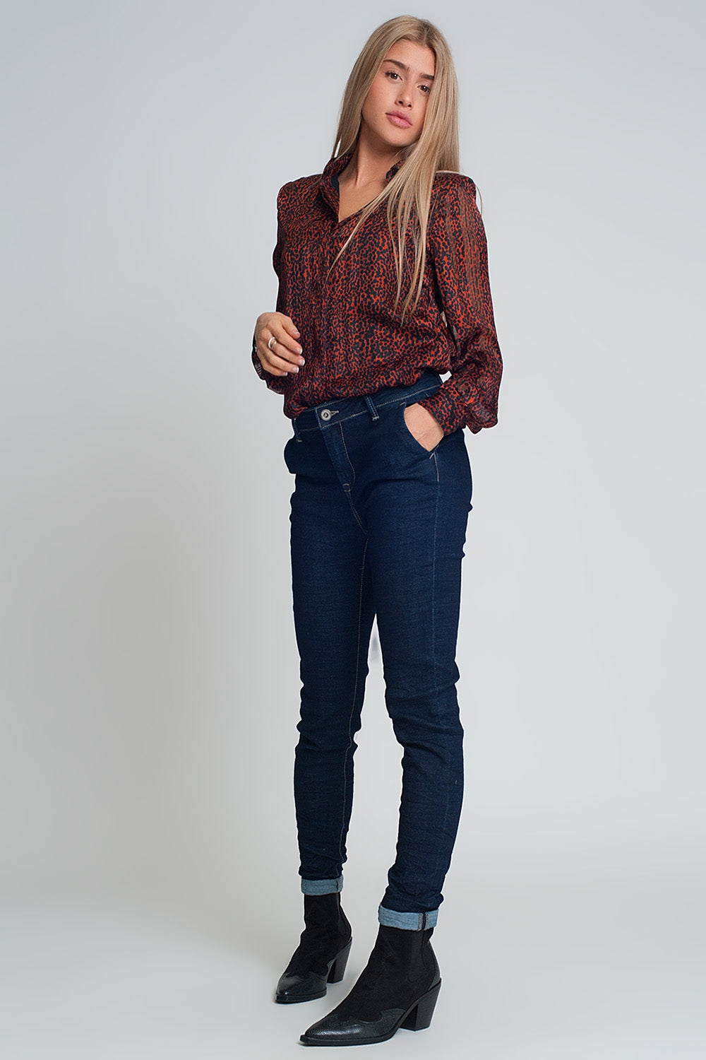 Jeans skinny cut chino style - Denim