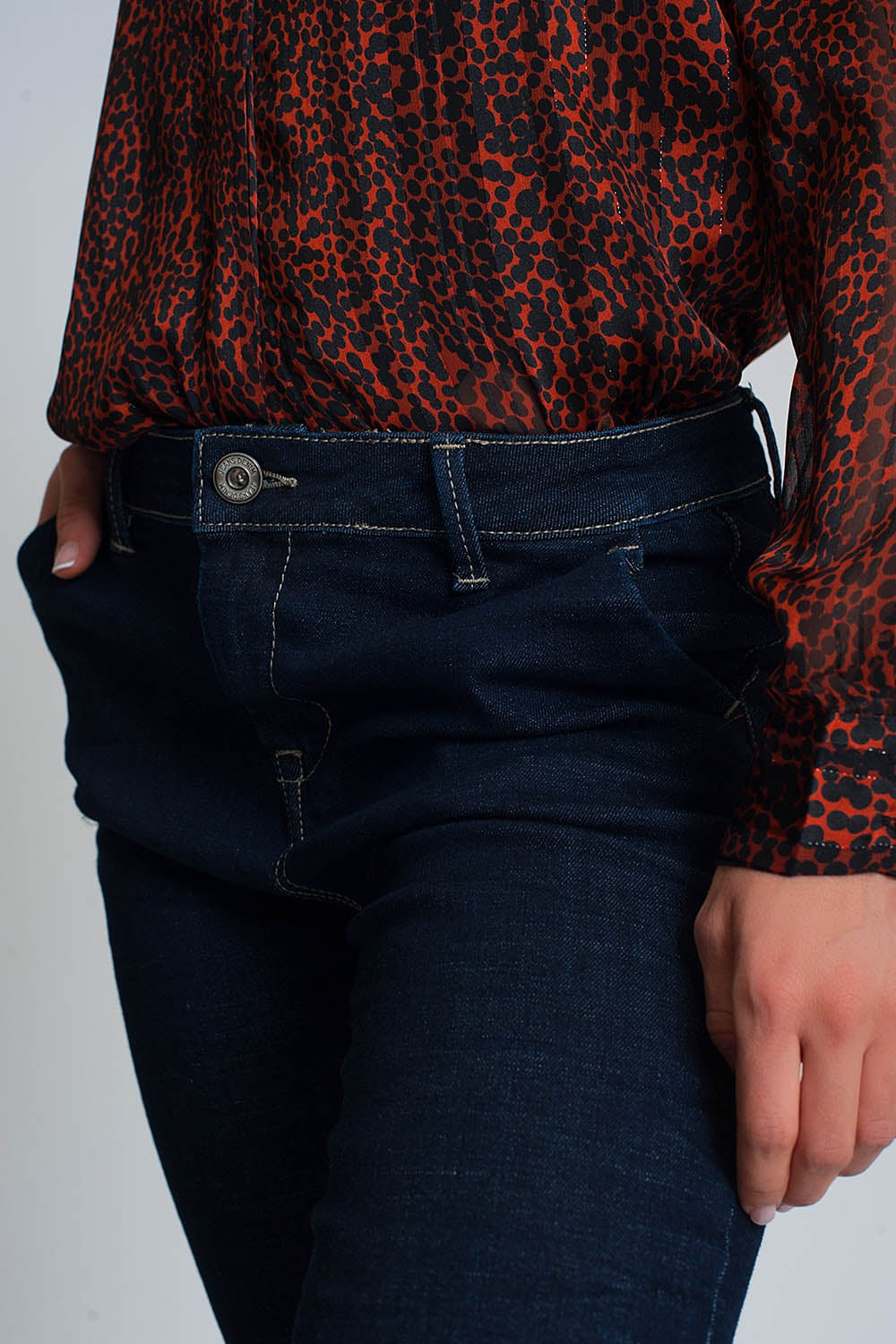 Jeans skinny cut chino style - Denim