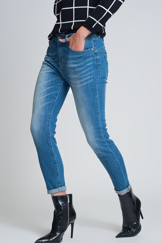 High rise farleigh slim mom jeans in lightwash - Denim