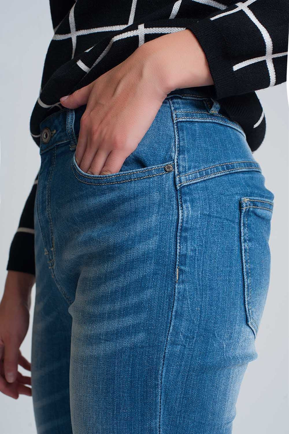 High rise farleigh slim mom jeans in lightwash - Denim