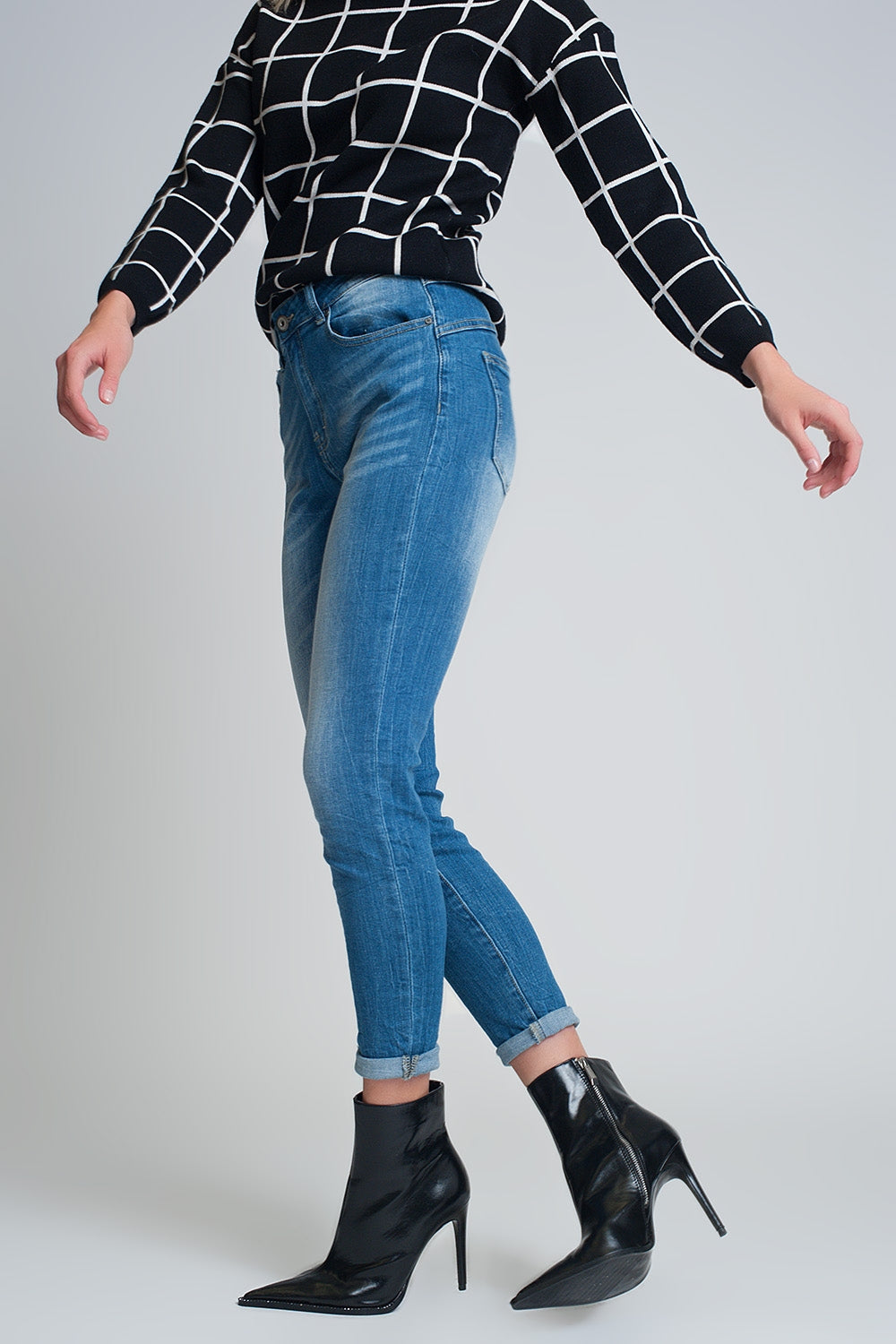 High rise farleigh slim mom jeans in lightwash - Denim