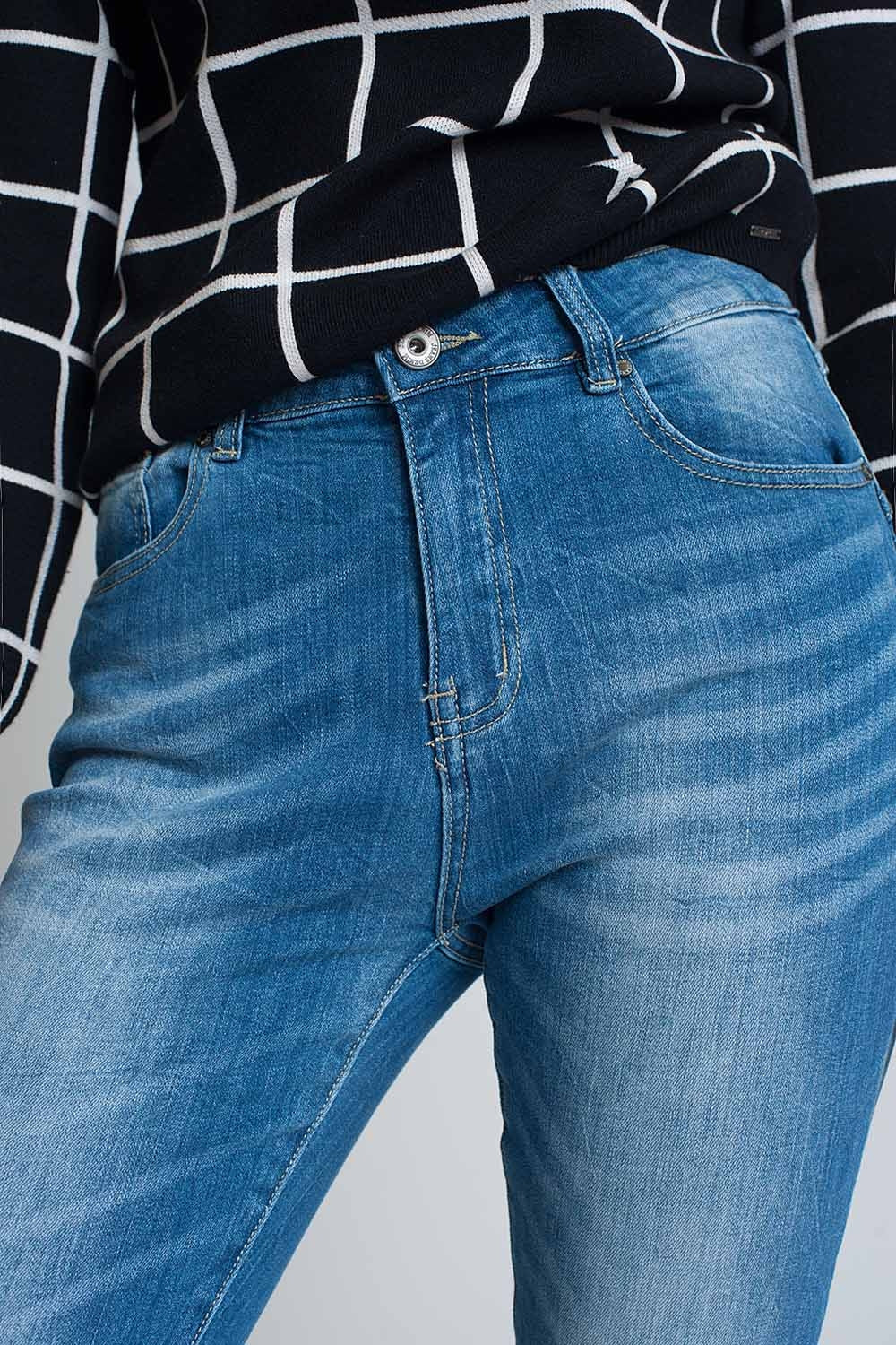 High rise farleigh slim mom jeans in lightwash - Denim