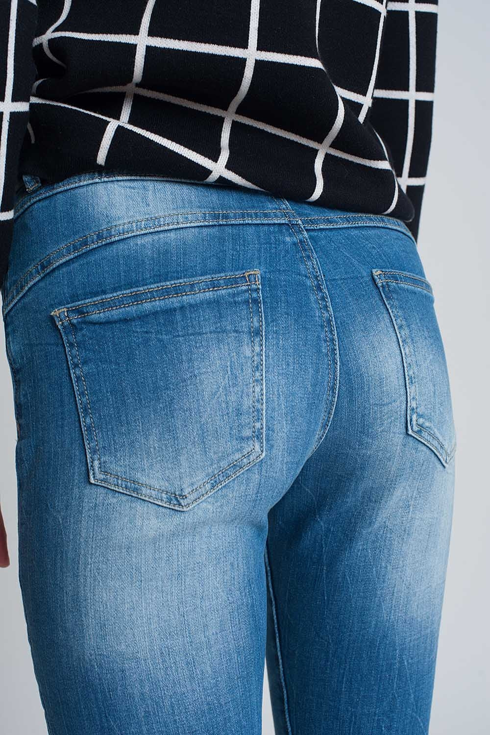 High rise farleigh slim mom jeans in lightwash - Denim