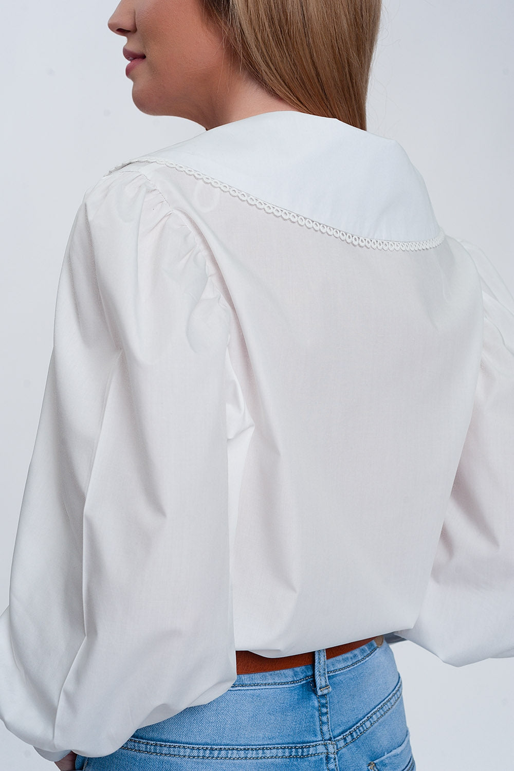 Oversized collared shirt in white - Shirts