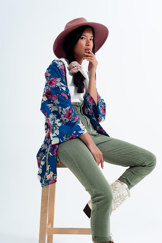 Elasticated paper bag waist mom jean in khaki - Coloured Jeans