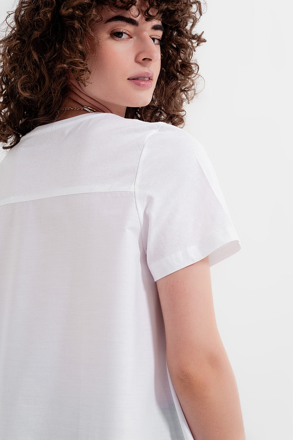 T-shirt dress in white - top