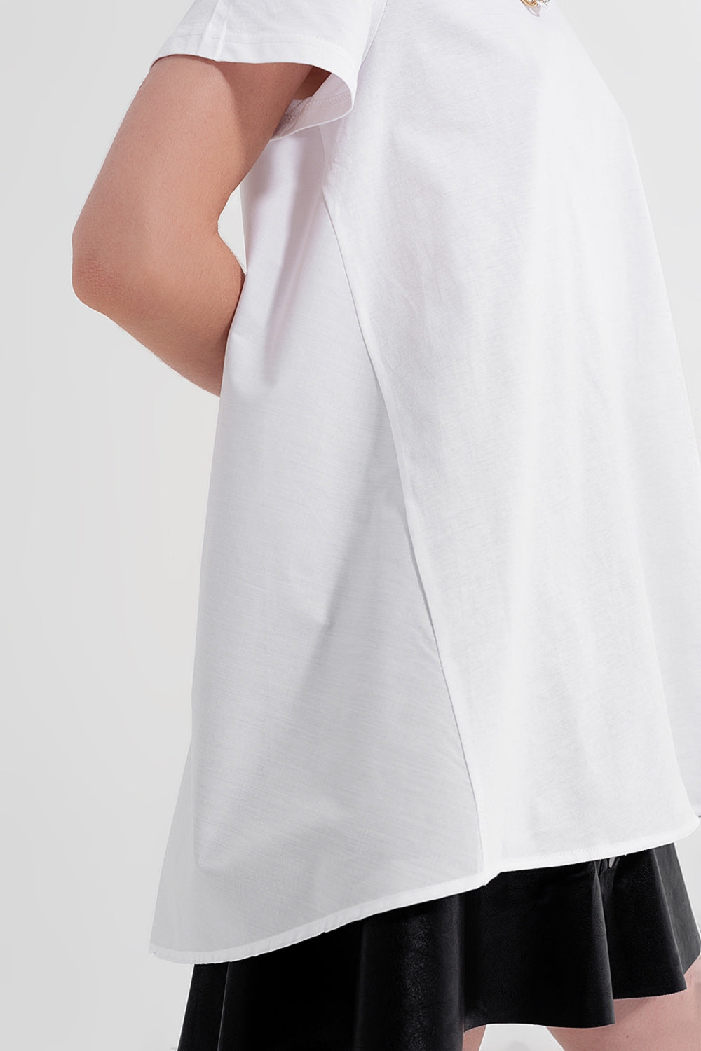 T-shirt dress in white - top