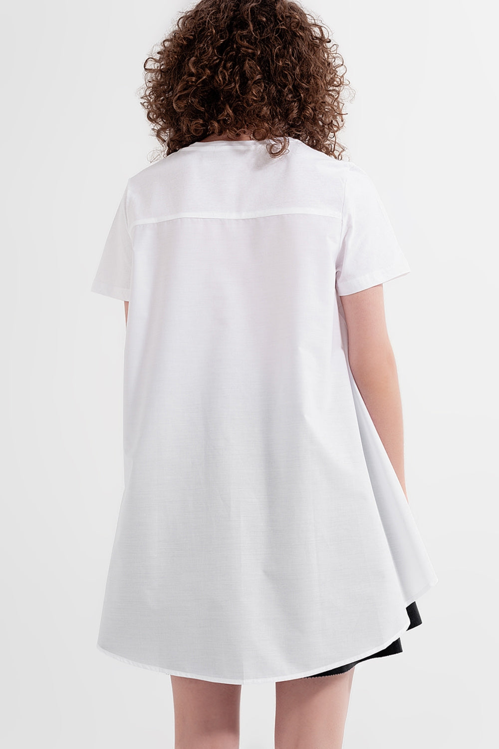 T-shirt dress in white - top