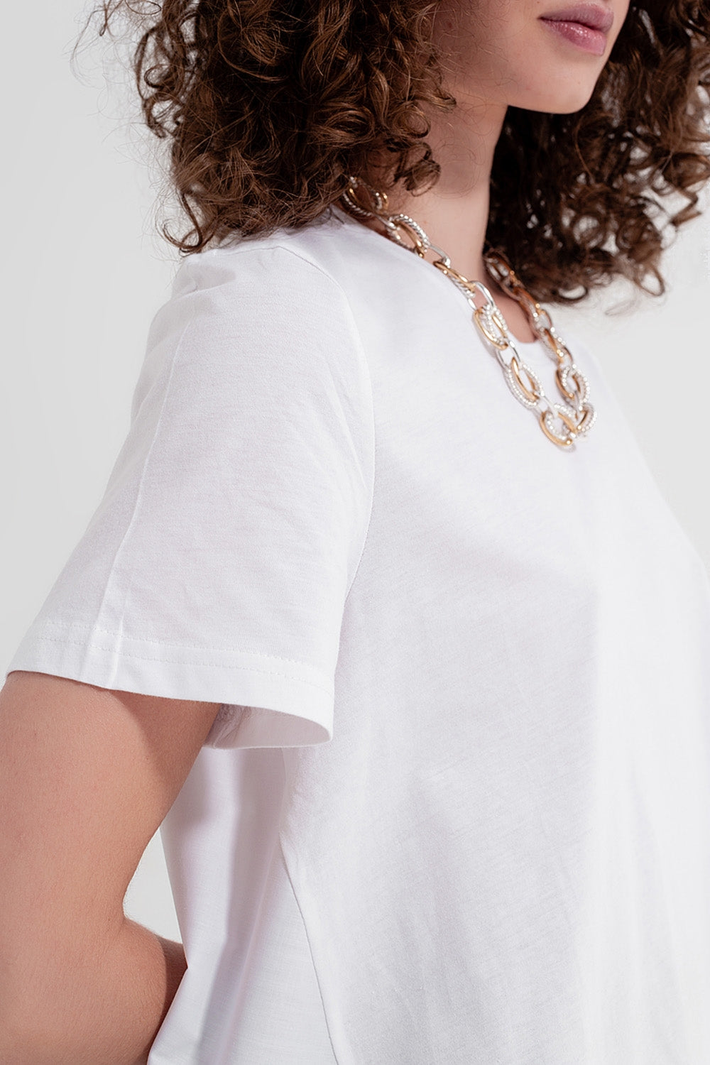 T-shirt dress in white - top