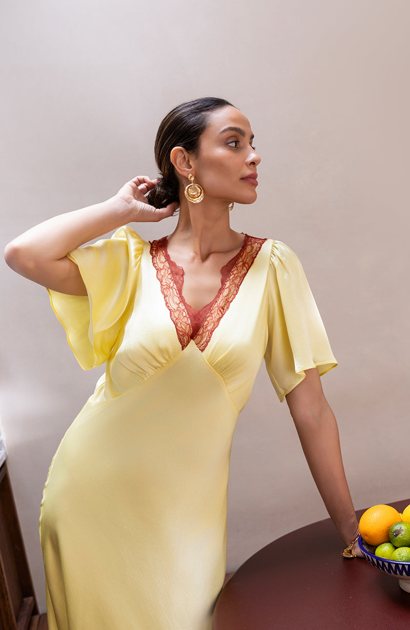 Ellis Butter Yellow Dress - Dress