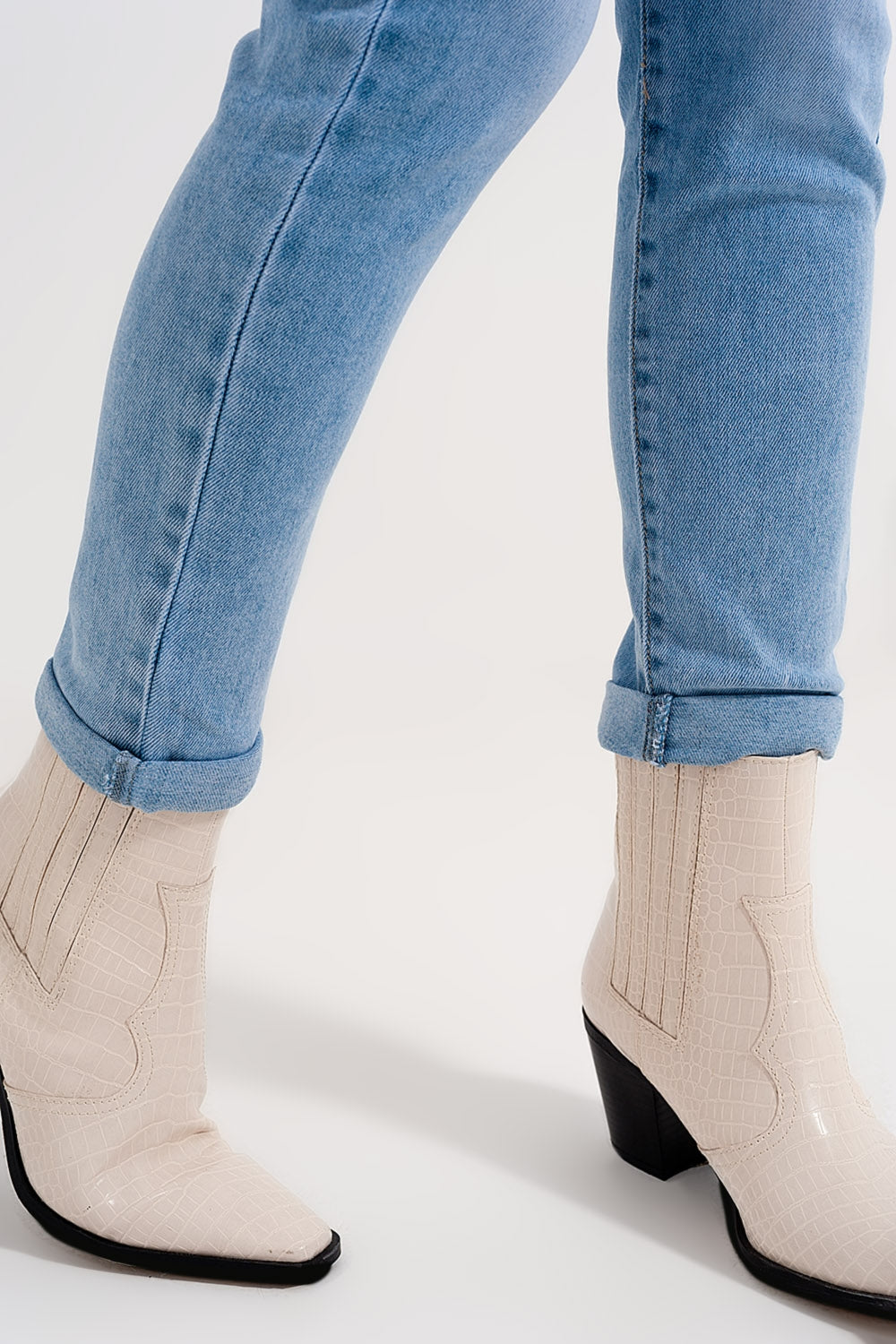 High waist skinny jeans in light blue - Denim