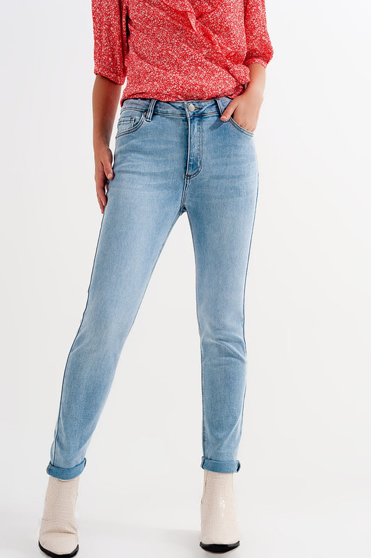 Bleach ripped jeans - Denim