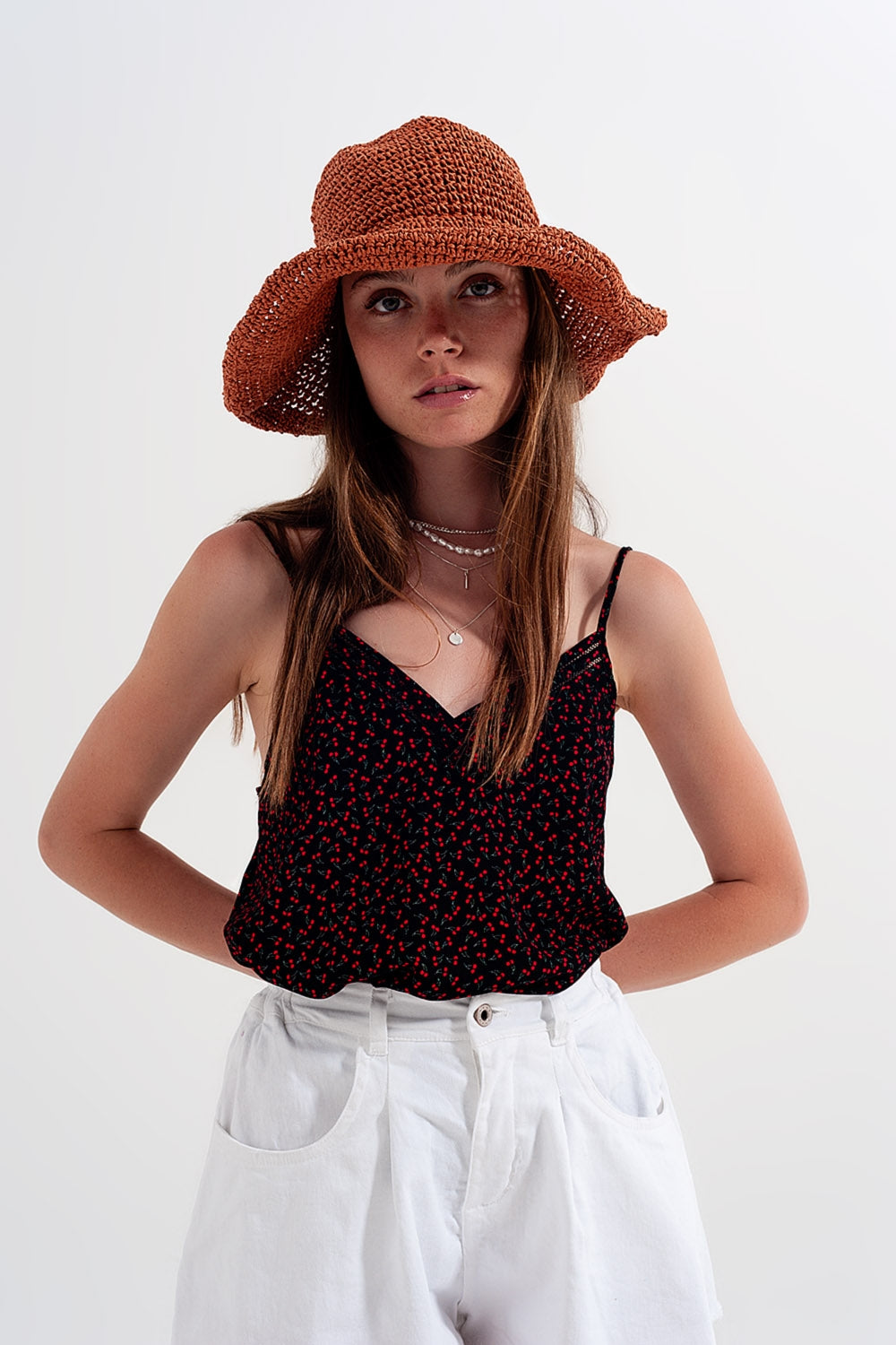 Cherry top in black