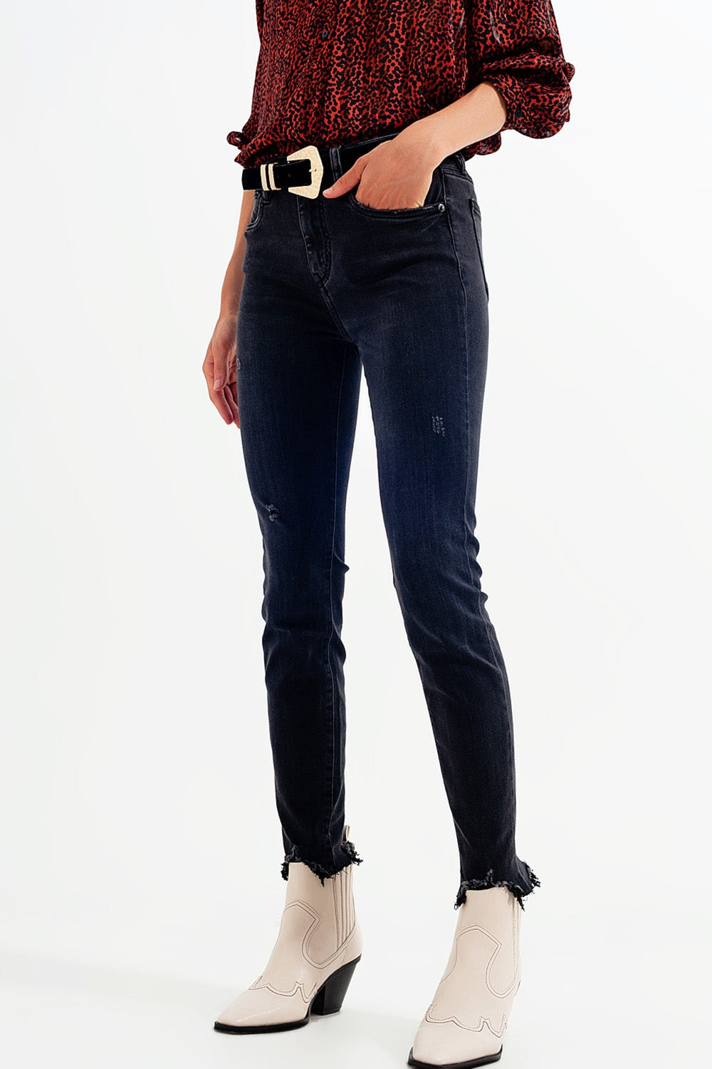 Skinny jeans in washed black - Denim