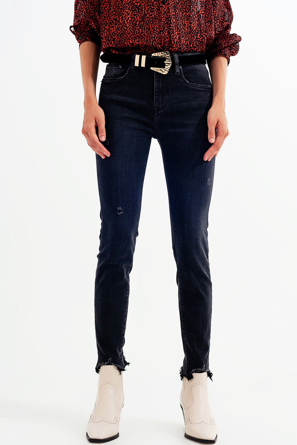 Skinny jeans in washed black - Denim