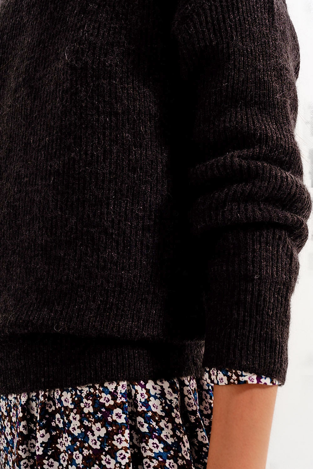 brown crew neck jumper