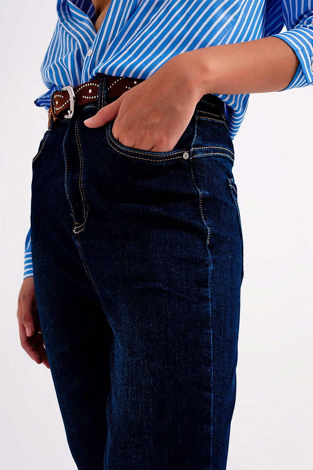 Skinny fit jeans dark blue wash - Denim