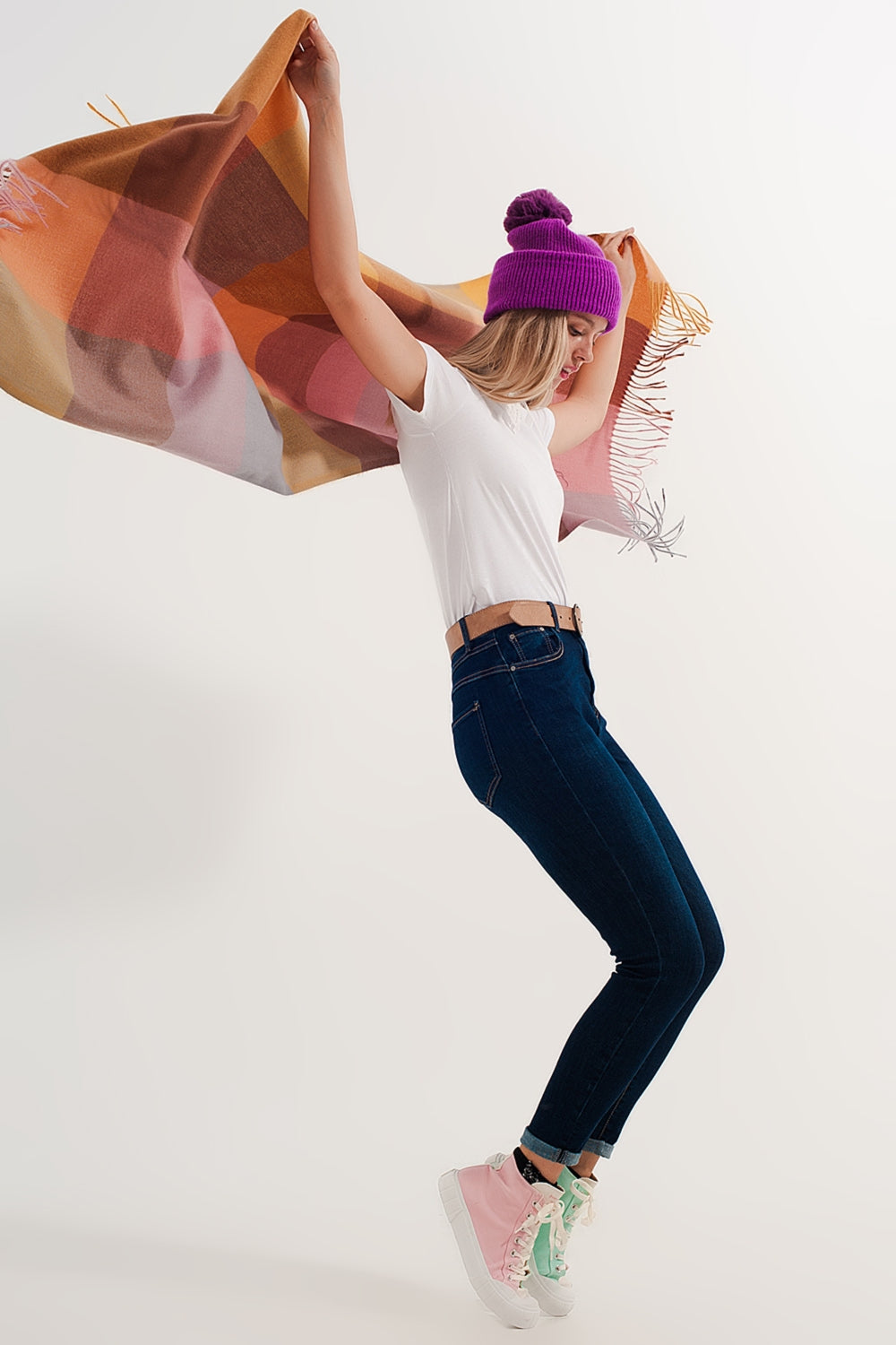Skinny stretch jeans in mid wash blue - Denim