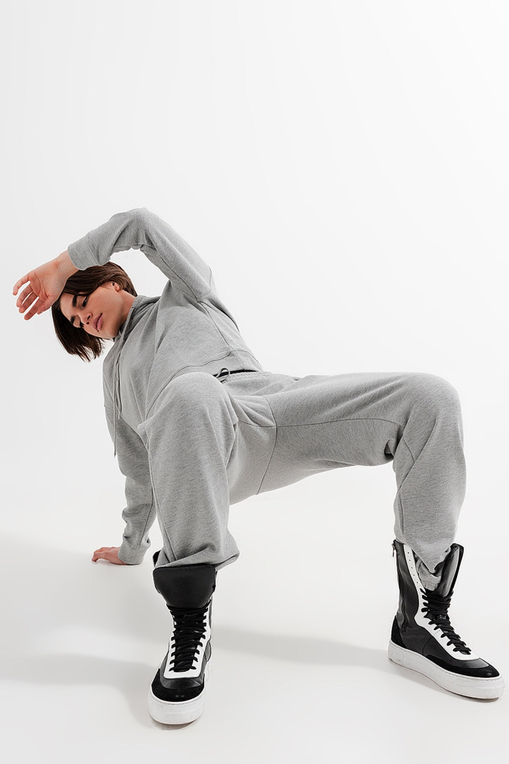 Jogger in light gray heather - trousers