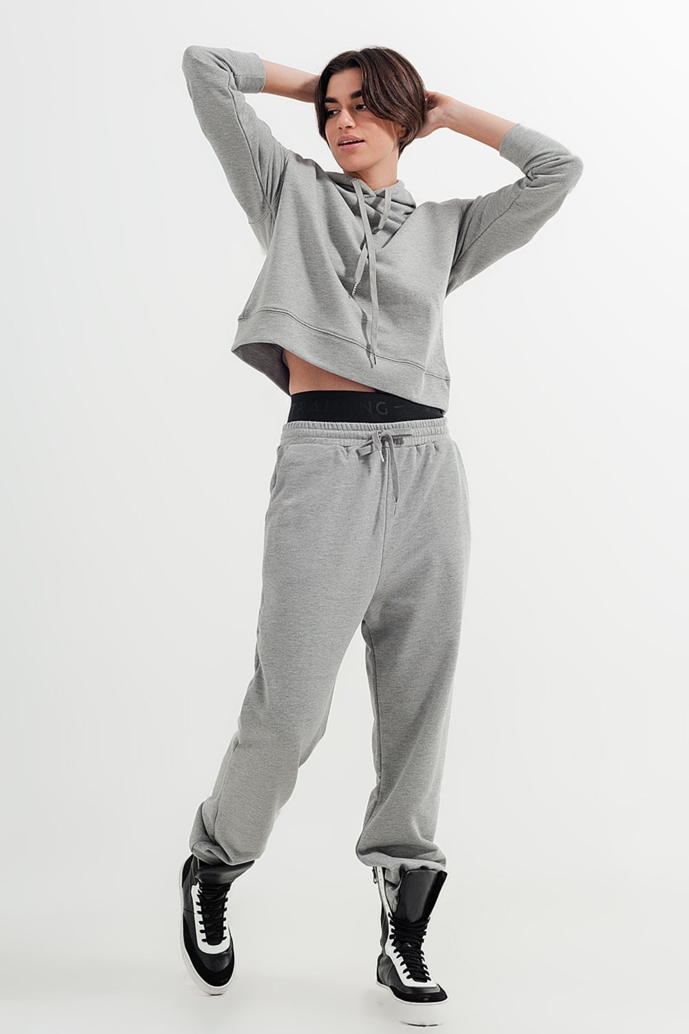 Jogger in light gray heather - trousers