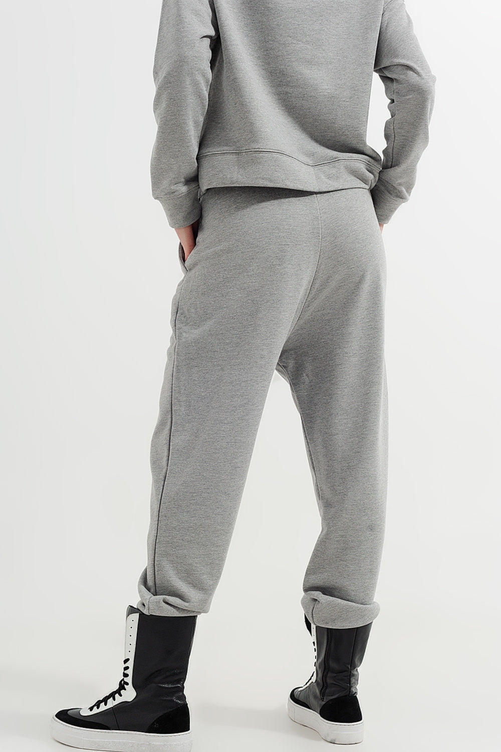 Jogger in light gray heather - trousers