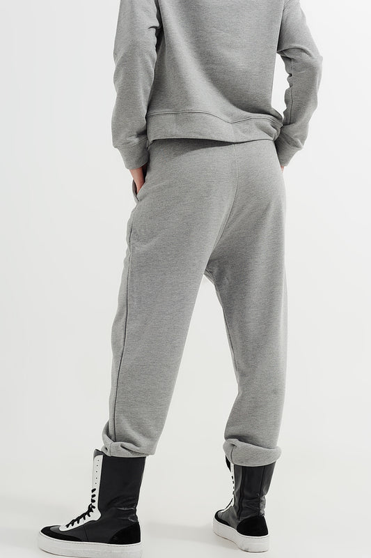 Jogger in light gray heather - trousers
